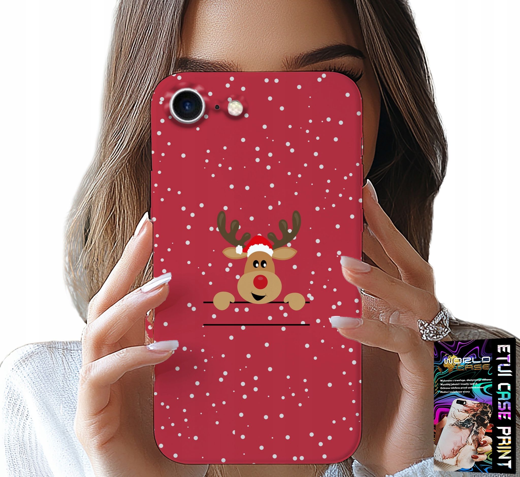 Hülle Für Iphone 7 / 8 / Se2 – Weihnachtsmann Mit Rentier Und Glas