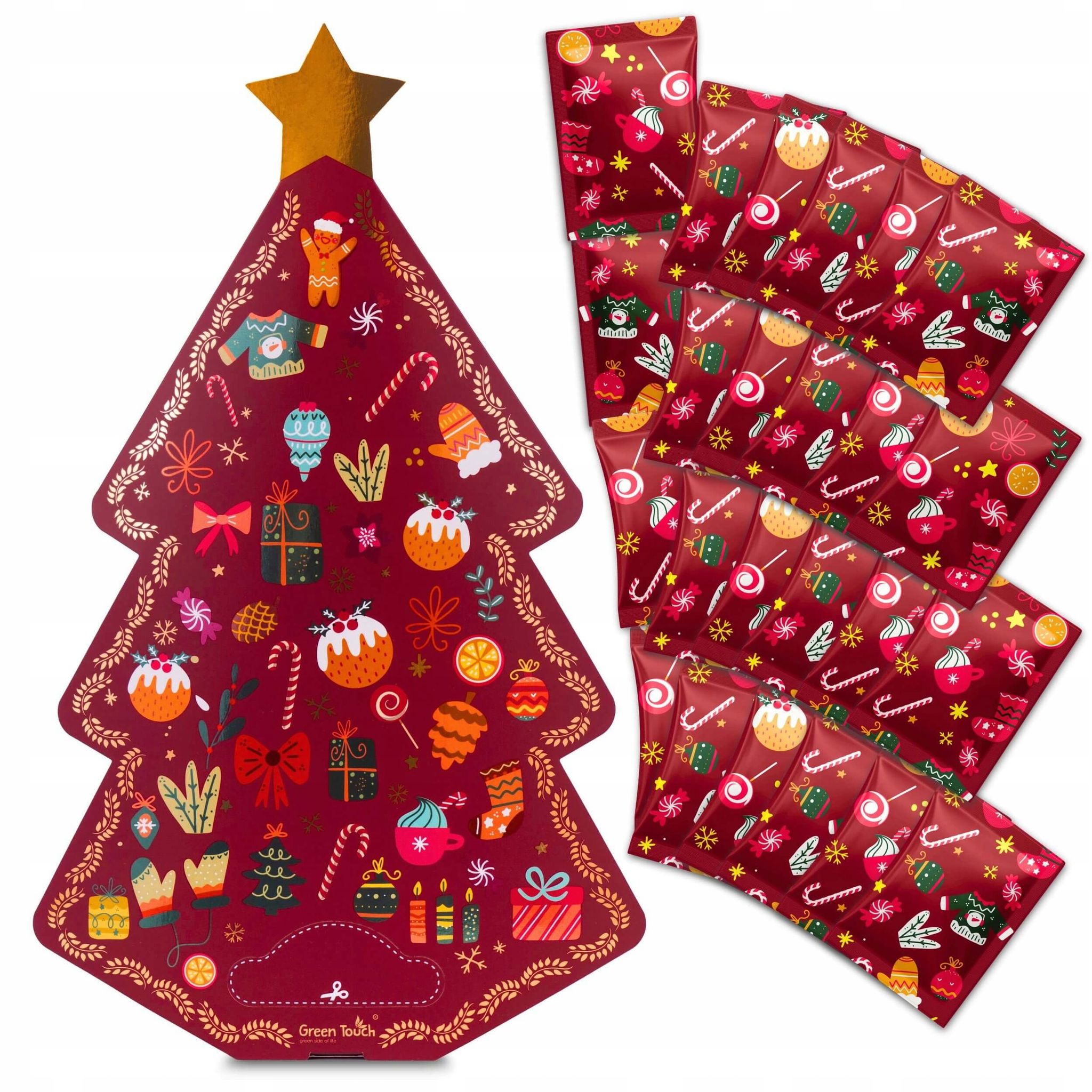 Green Touch Loser Blatttee-adventskalender Weihnachtsbaumgeschenk