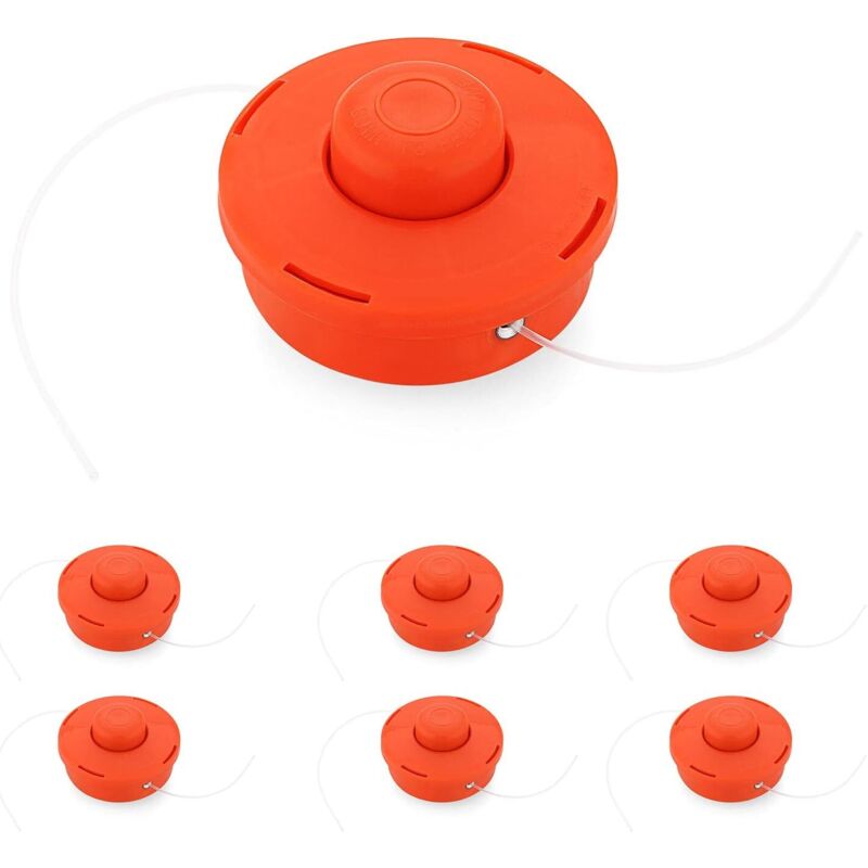 6er-pack Universal-freischneiderkopf, Freischneiderkopf, Roter Kunststoff-nylon-trimmer-ersatzspulenkopf, Professionelles Freischneider-zubehör