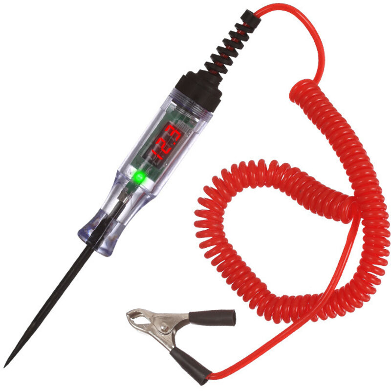 Stück Kfz-stromkreisprüfer (5–120 V) Mit Voltmeter, Robuster Led-prüflampe Mit Hintergrundbeleuchtung, Bidirektionalem Gleichspannungsprüfer, Prüfstift Für Elektrische Beleuchtung