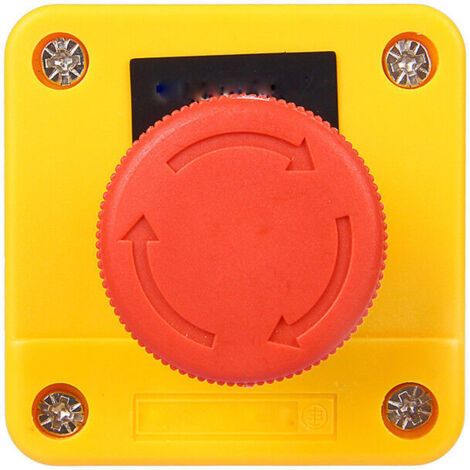 10a Steuerkasten Druckknopf Arre-lock Not-schalter Kunststoff-metallgehäuse Rotes Pilz-etikett Not-aus-druckknopf-schaltstation