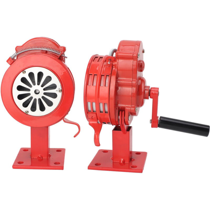 110 Db Laute Sirene Aus Aluminiumlegierung Mit Handkurbel, Lauter Alarm, Luftschutz, Tornado, Sirene, Hupe, Notfallalarm, Rot