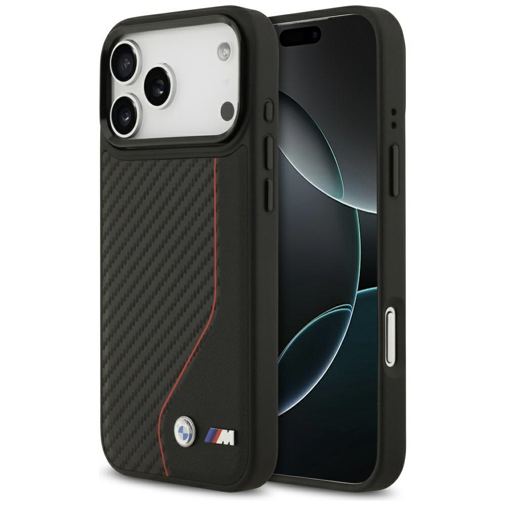 Bmw M Carbon Line & Logo Magsafe Hülle Für Iphone 17 Pro Max Rot