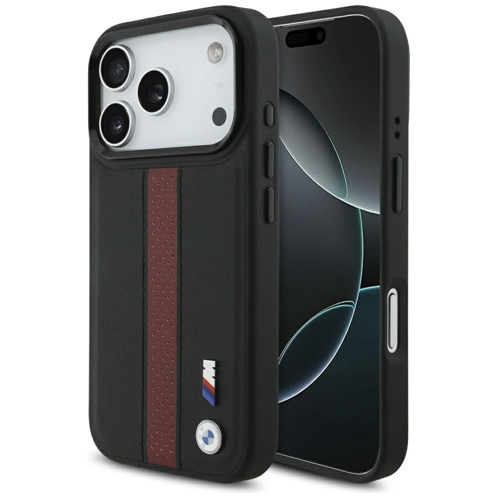 Bmw M Magsafe Hülle Mit Perforiertem Streifenlogo Für Iphone 17 Pro – Rot