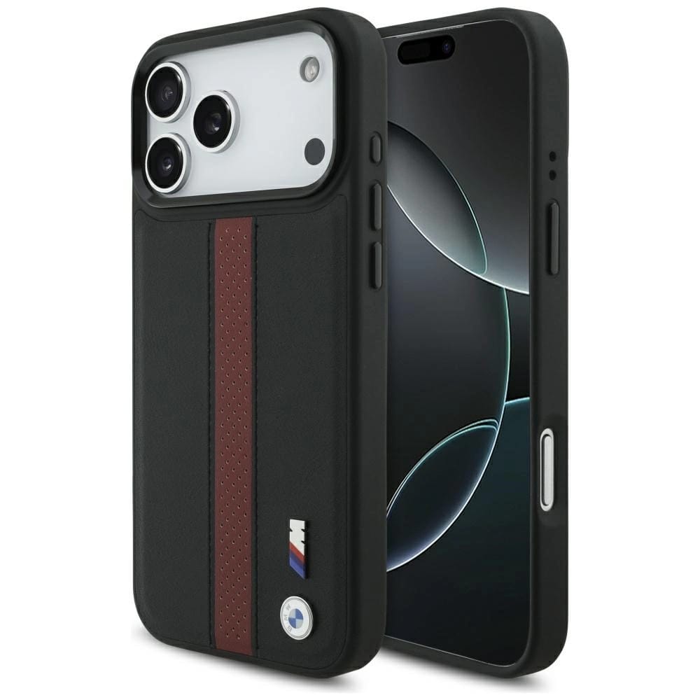 Bmw M Magsafe Hülle Mit Perforiertem Streifenlogo Für Iphone 17 Pro Max – Rot