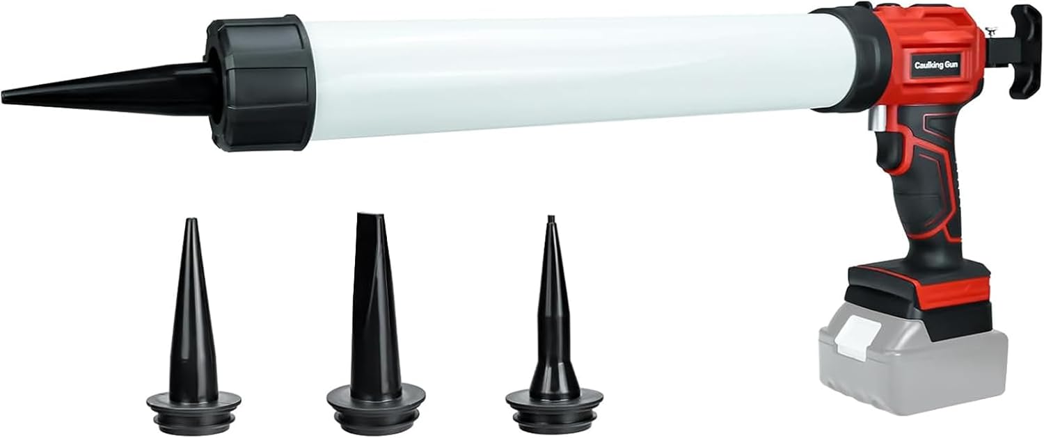 Cartouche De Batterie Compatible Avec Les Batteries Makita 18 V, Pistolet À Cartouche Sans Fil À 4 Vitesses Réglables, Éclairage Led, 3 Buses, Seringues En Silicone Pour Le Scellage Et Le Remplissage