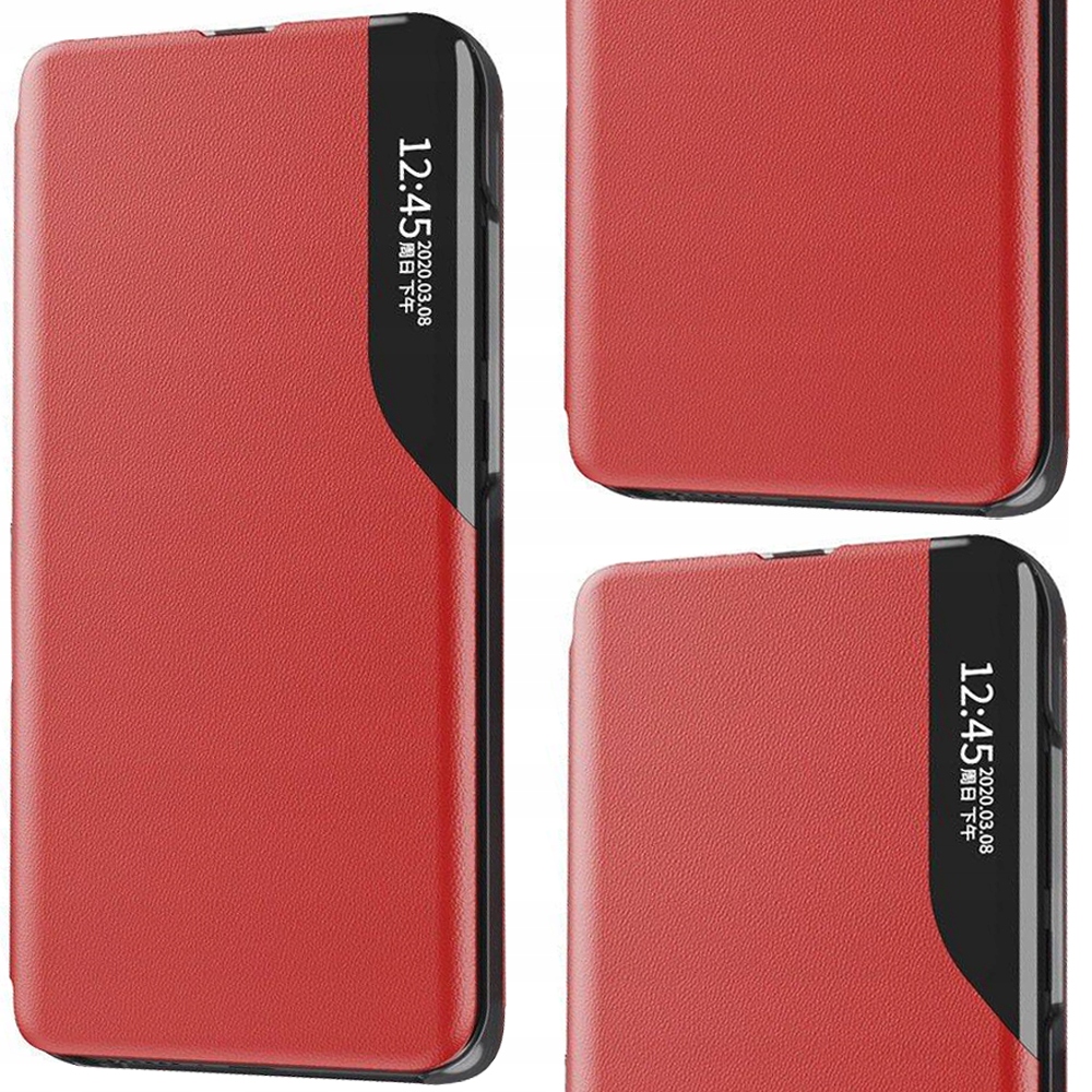 Elegante Klapphülle Aus Eco Leather View Case Mit Standfunktion Für Iphone 13 Pro Max, Rot