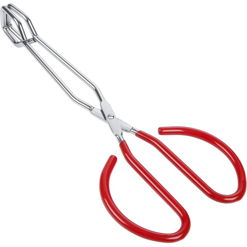 Grillschere Aus Edelstahl, Lang Und Hitzebeständig, Ideal Zum Wenden Von Würstchen Und Fleisch, 25,4 Cm, Rot