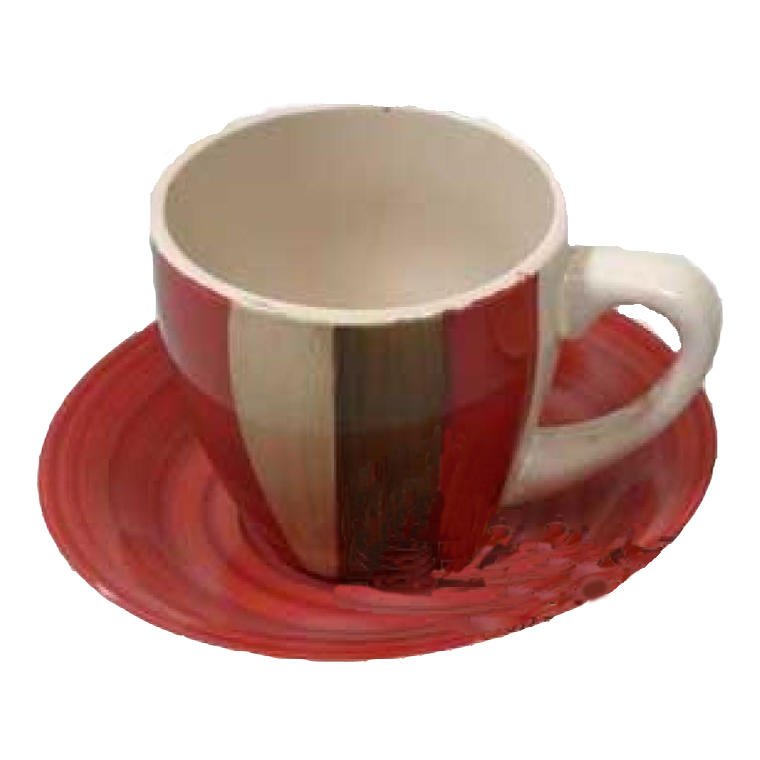 Kaffeeservice: Tasse Mit Untertasse, Höhe 14 Cm, Breite 8 Cm