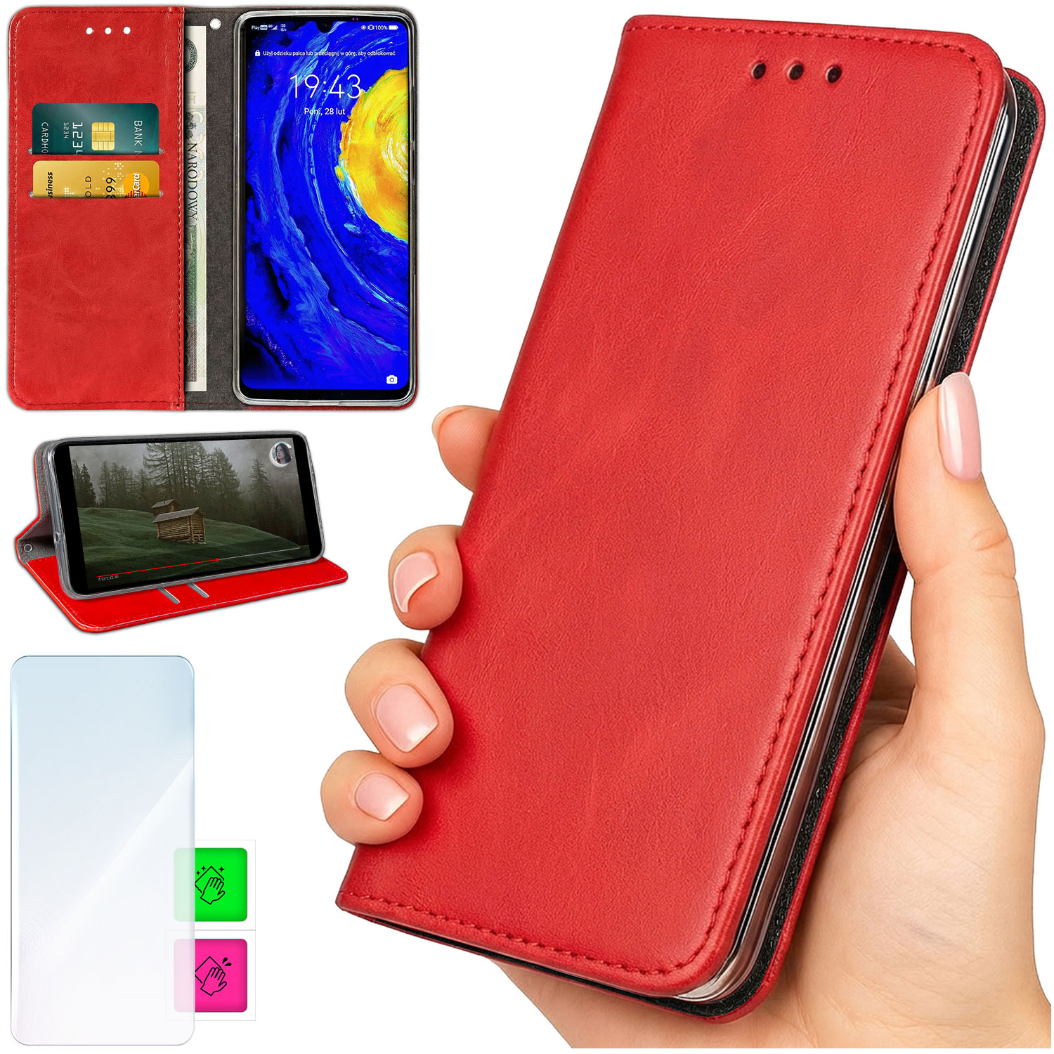 Brieftaschenhülle Für Samsung Galaxy M33 5g - Rote Hülle Bluemoon