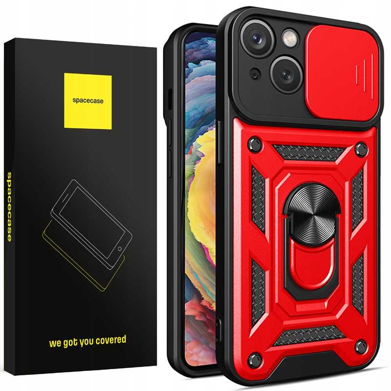 Spacecase Camring Iphone 15 Plus Rot