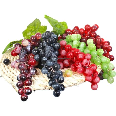 5-teiliges Set Künstliches Obstzubehör, Künstliche Traubenbüschel, Künstliche Trauben, Künstliche Dekorative Kunststofftrauben, Für Fotografie, Präsentation, Weindekoration Usw.