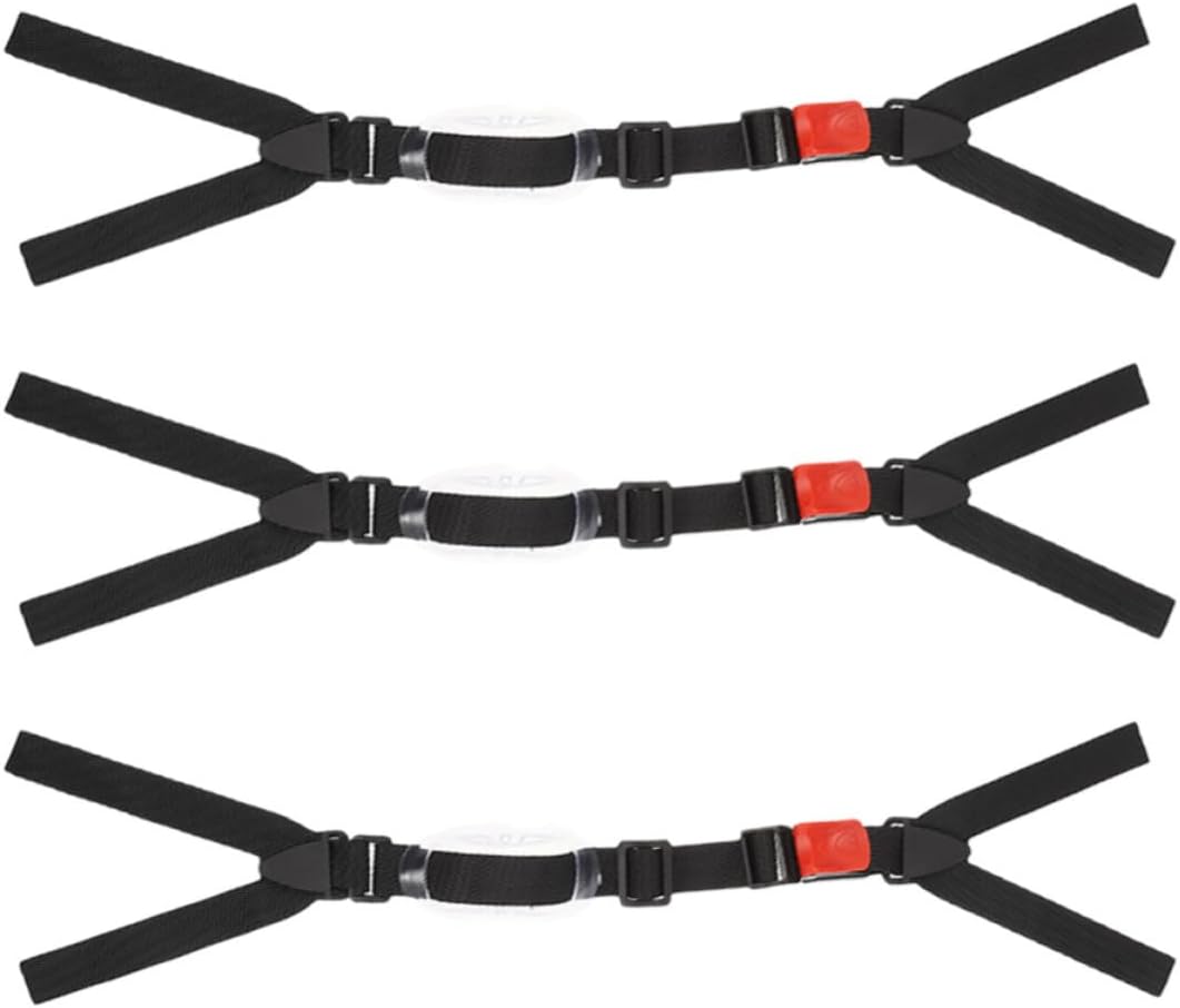 Jugulaires Pour Casques De Chantier, Mentonnières De Sécurité Rouges Robustes Et Confortables, Lot De 3 Mentonnières En Nylon Pour La Protection Du Menton, Accessoire Compatible.