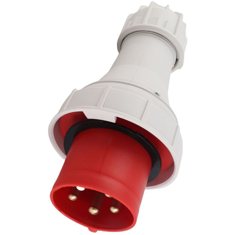 Industrieller Cee-stecker, Luftfahrtanschluss, Schutzart Ip67, 5-polig, 63 A, 220–415 V, Rot, Für Den Außenbereich
