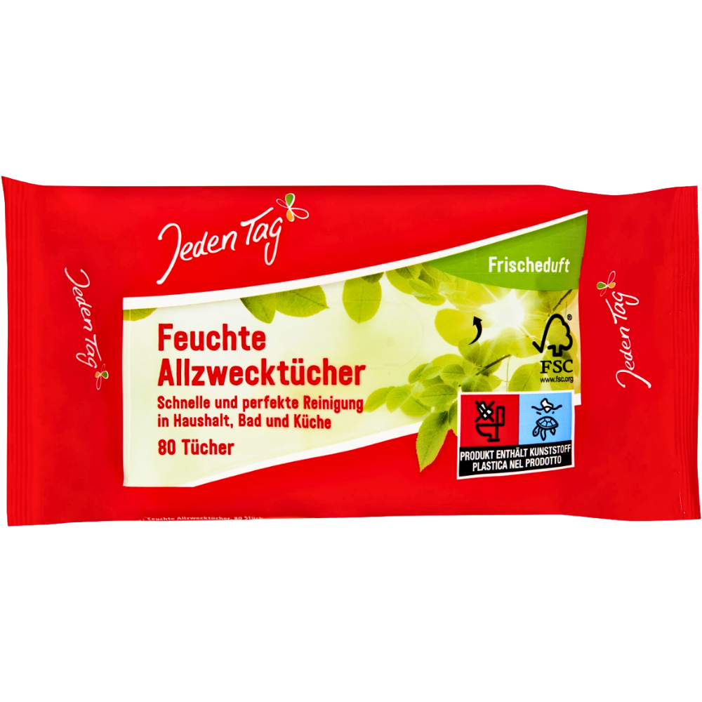 One Tag Universal-feuchttücher Mit Frischem Duft, 80 Stück.