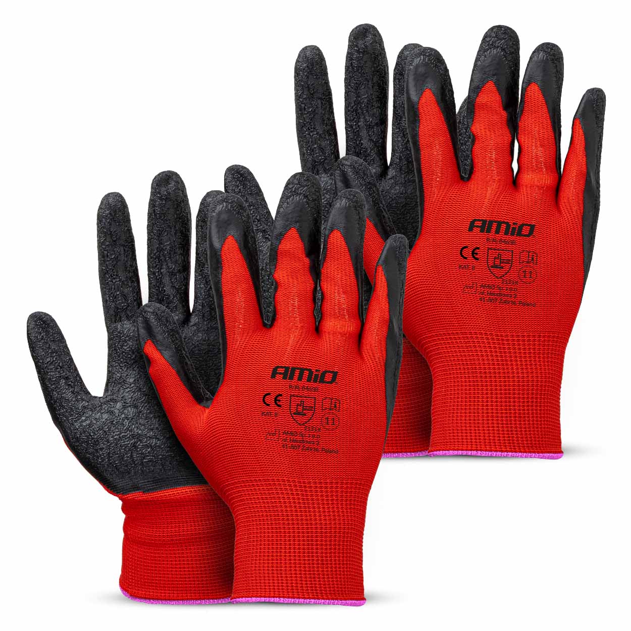 Latexbeschichtete Polyester-schutzhandschuhe Größe 11 2121x 4 Stück Amio-04638