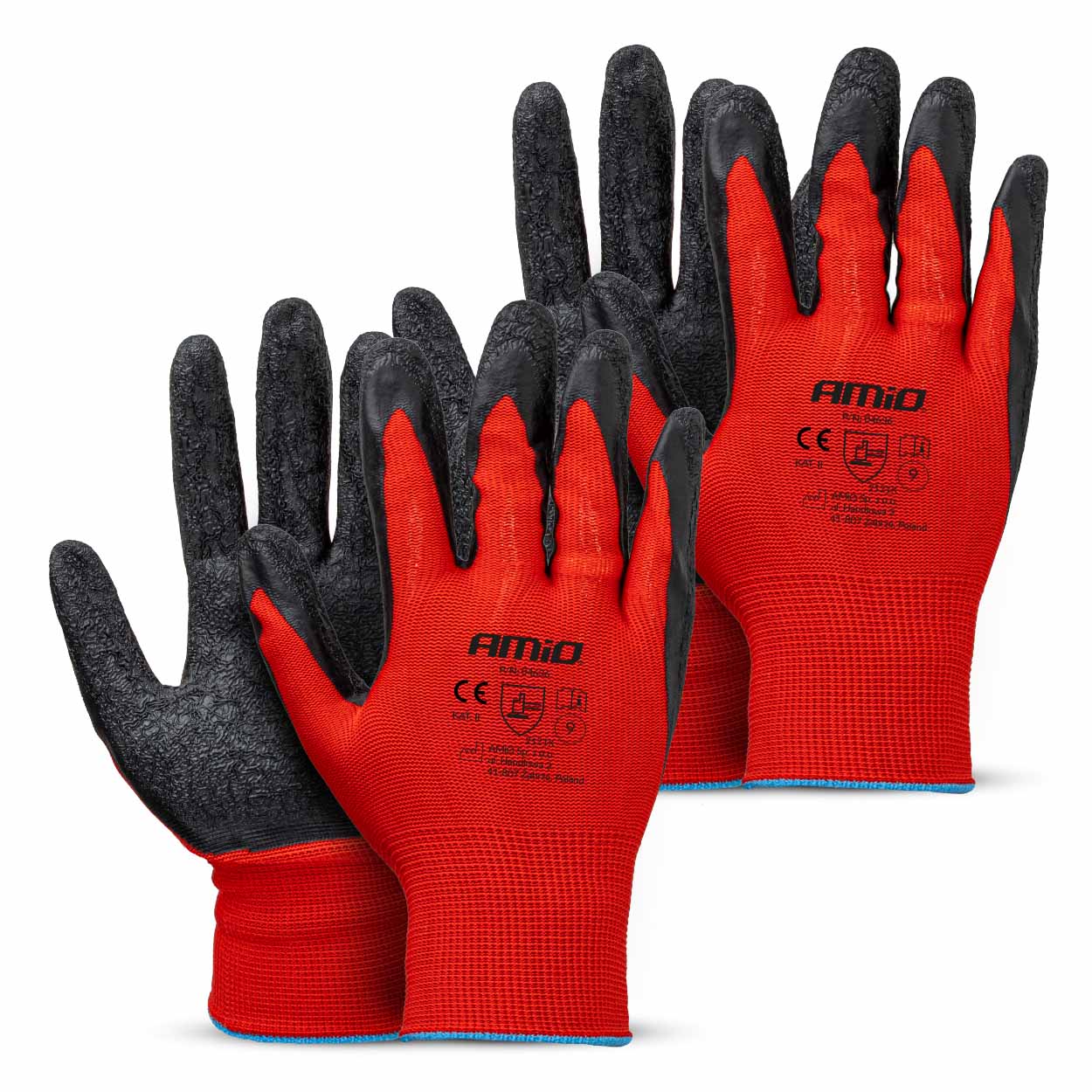 Latexbeschichtete Polyester-schutzhandschuhe Größe 9 2121x 4 Stück Amio-04636