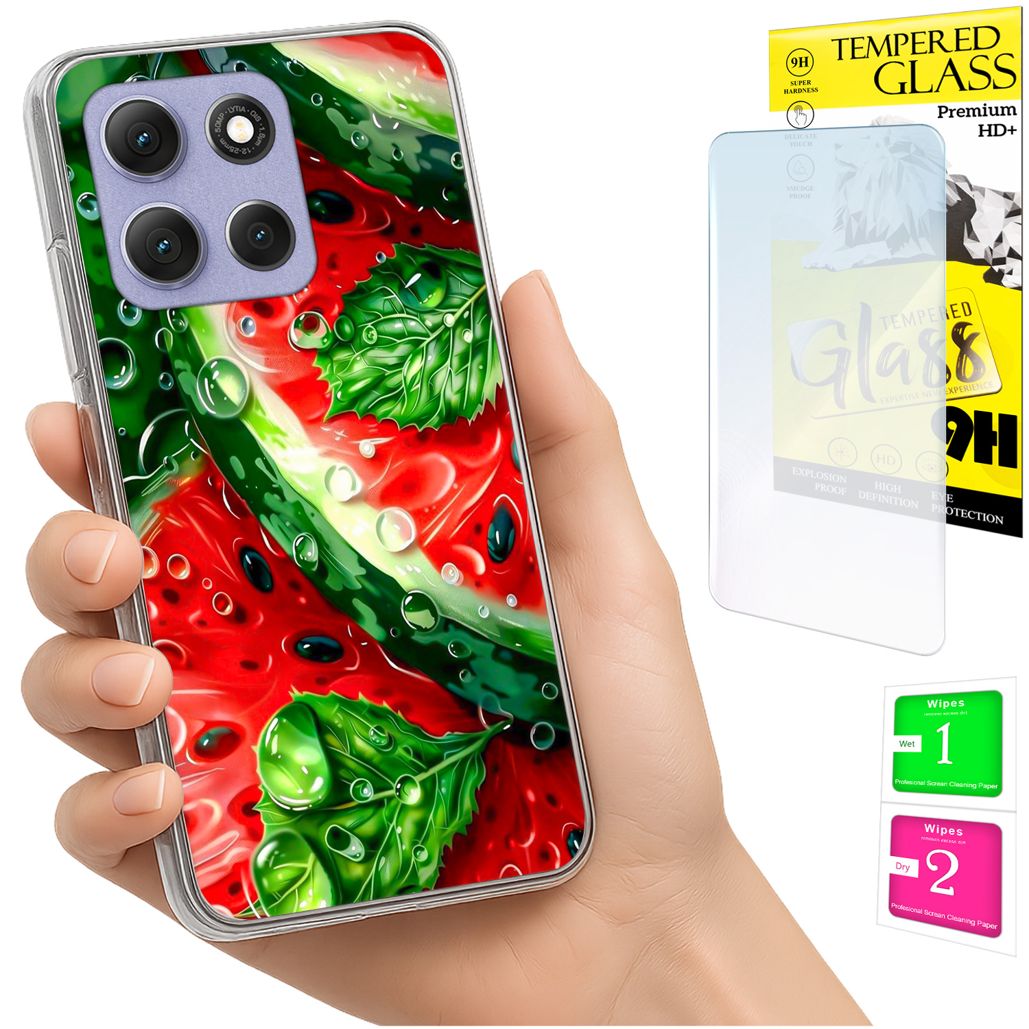 Schutzhülle Für Motorola Moto G86 Power Photo Case Rückseite Wassermelone + 9h-glas