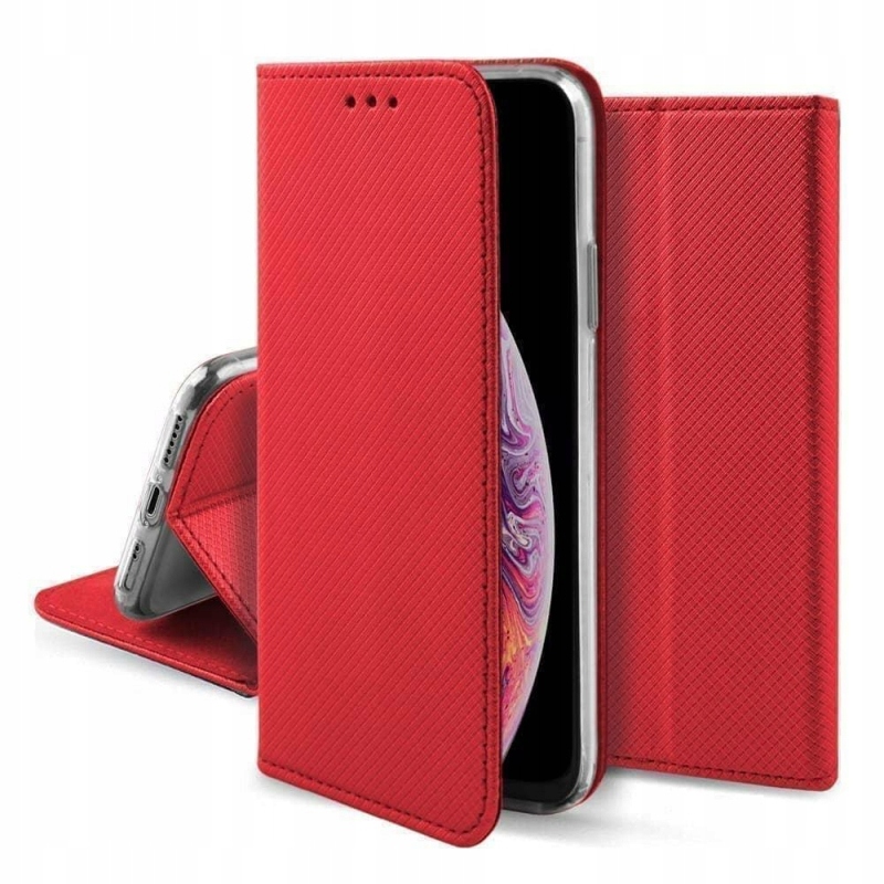 Schutzhülle Für Samsung S21 Plus / S21+ Smart Book Magnet Red+ Glas