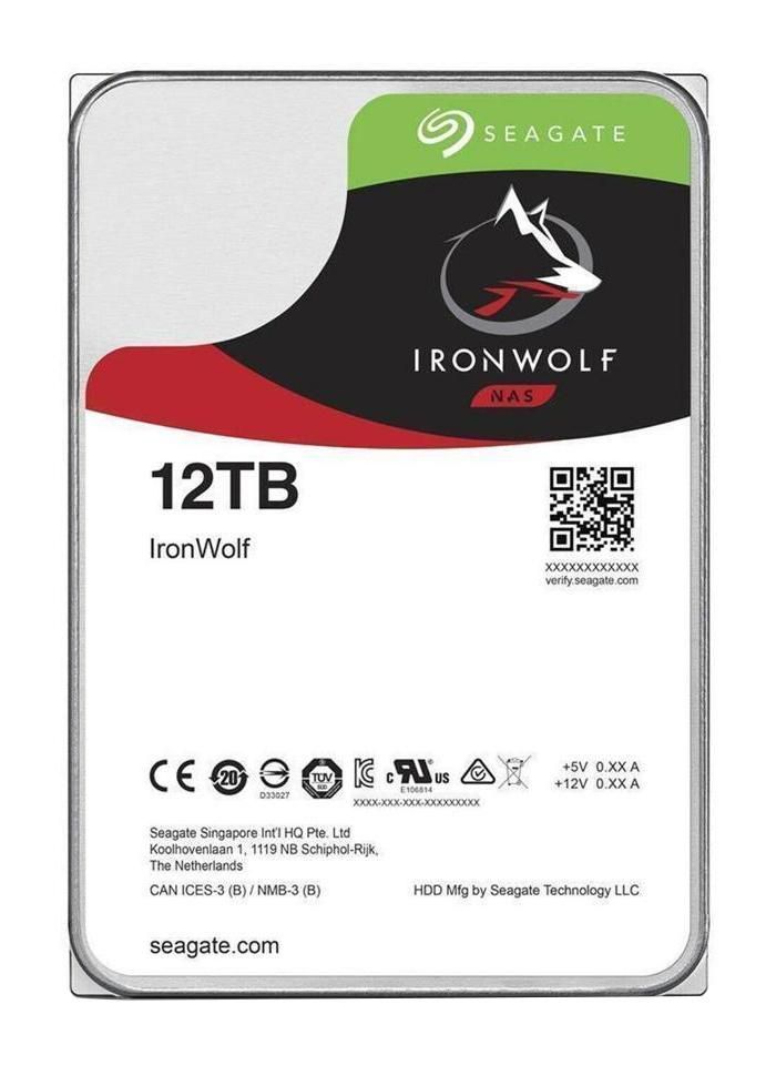 Seagate Ironwolf 12 Tb Sata 6 Gbit/s 7200 24x7 Festplatte, St12000vn0008