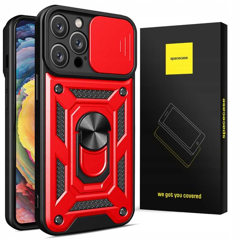 Spacecase Camring Iphone 15 Pro Rot