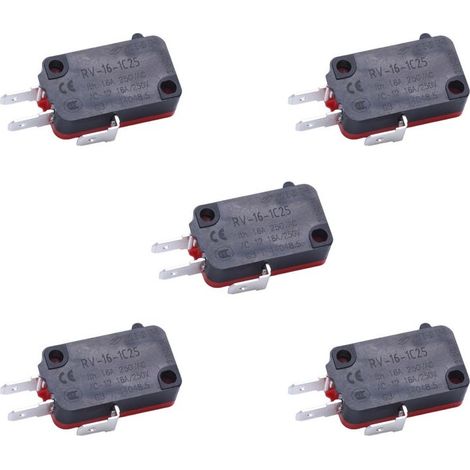 Rv-16-1c25 Packung Mit 5 Spdt 16a 250v Ac Mikroschaltern