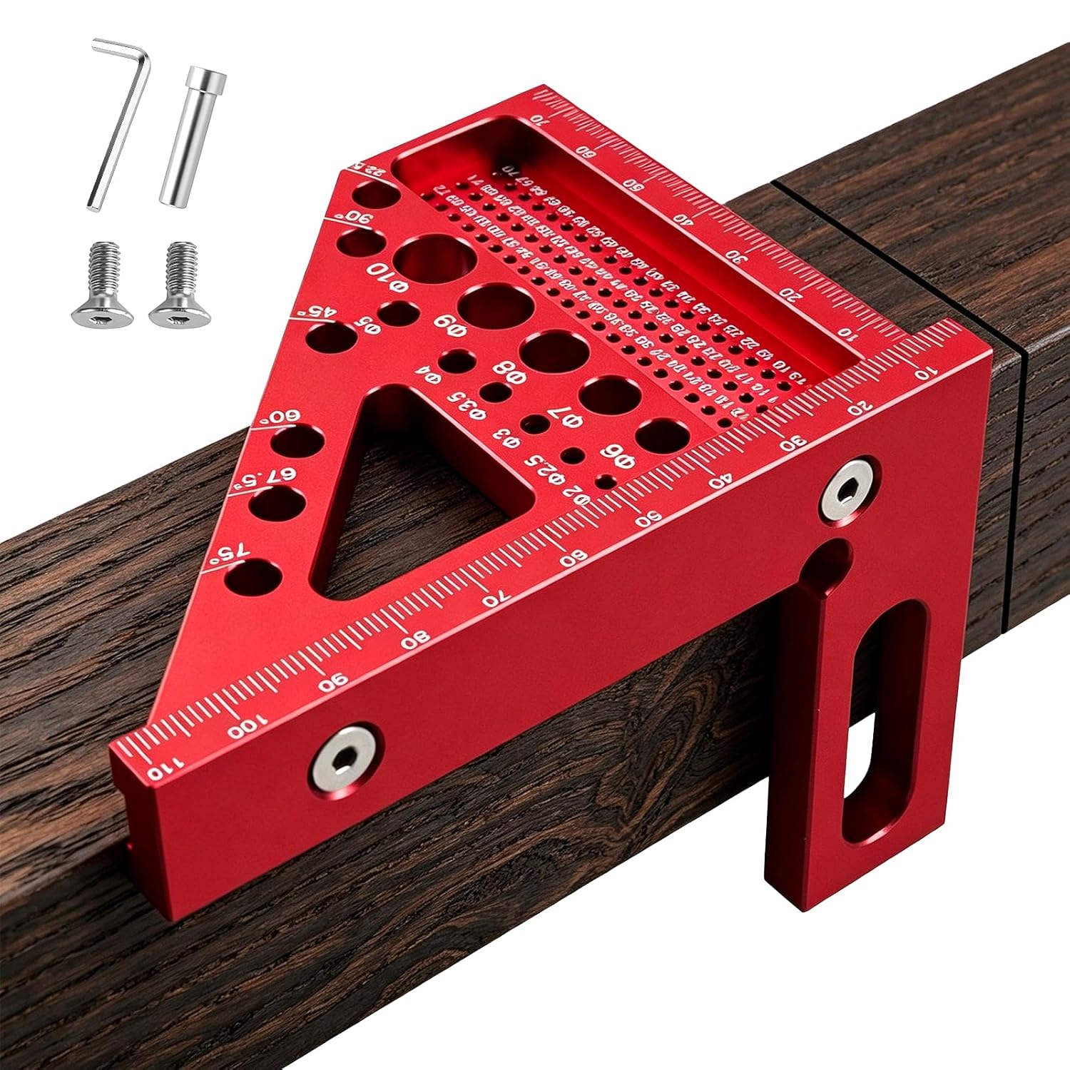 3d Aluminum Alloy Mitre Square Multi-angle Finder With 22.5° Steps Oxidized Precision Tool For Measuring And Marking Work