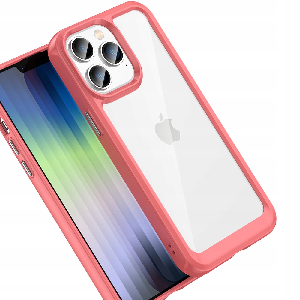 Verstärkte Hülle Mit Flexiblem Rahmen Für Iphone 15 Pro Outer Space – Rot