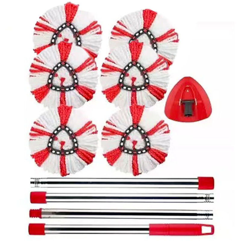 6-teiliges Set Ersatzköpfe Für Turbo-rotationsmopps – Reinigungsmoppkopf Für Easywring&clean