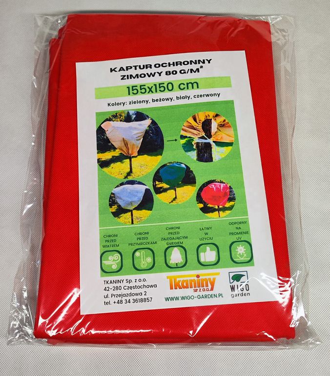 Winterschutzhaube Agro-sack Rot 155x150cm 5 Stück