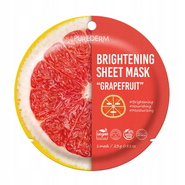 Purederm Tuchmaske Aufhellende Grapefruit 23 G
