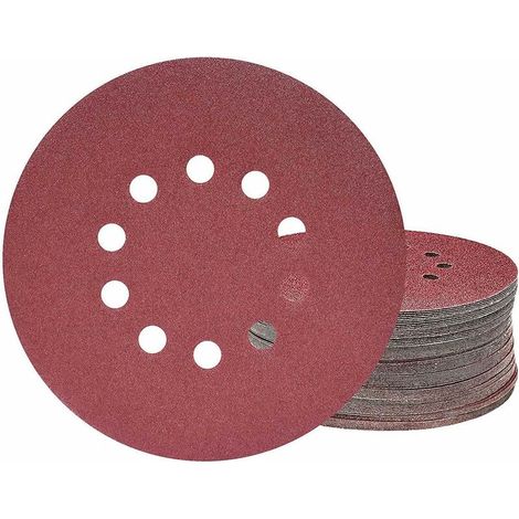 25 Runde Schleifscheiben P120 Mit 10 Löchern, 225 Mm Schleifscheiben Für Langhalsschleifer, Trockenbauschleifer Und Giraffenschleifer