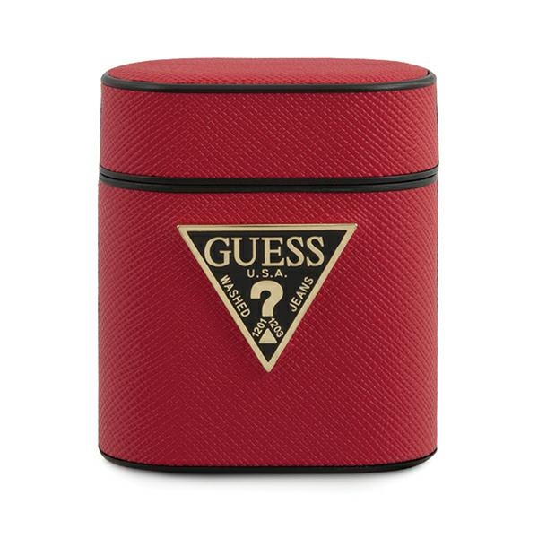 Guess Saffiano Red Airpods 1 Hülle