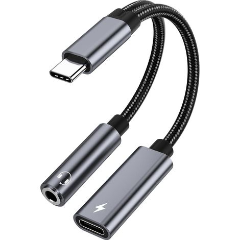Adapter Für Samsung Galaxy S25 Kopfhörer, Usb-c Auf Micro-aux-klinkenstecker Mit 60w Pd Schnellladefunktion Für Stereo-kopfhörer, Kompatibel Mit Samsung Galaxy S25/s25+/s25 Ultra/s24/s24+ Und Google P