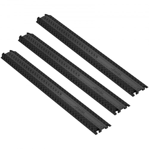 3er-set 1-kanal-kabelschutzrampe Kabelbrücke Tpr Schlauchbrücke 100 X 13 X 2 Cm Überfahrschutz 907 Kg (pro Achse) Tragfähigkeit Kabel Rampe Anti-rutsch-design Ideal Für Parkplätze