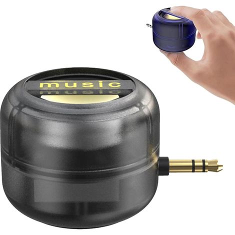5-fach Tragbarer Lautsprecherverstärker, Mini-handys Mit 3,5-mm- Und Typ-c-anschluss, Plug & Play-sound Für Musik/anrufe Auf Smartphones Und Tablets (schwarz, 3,5 Mm)