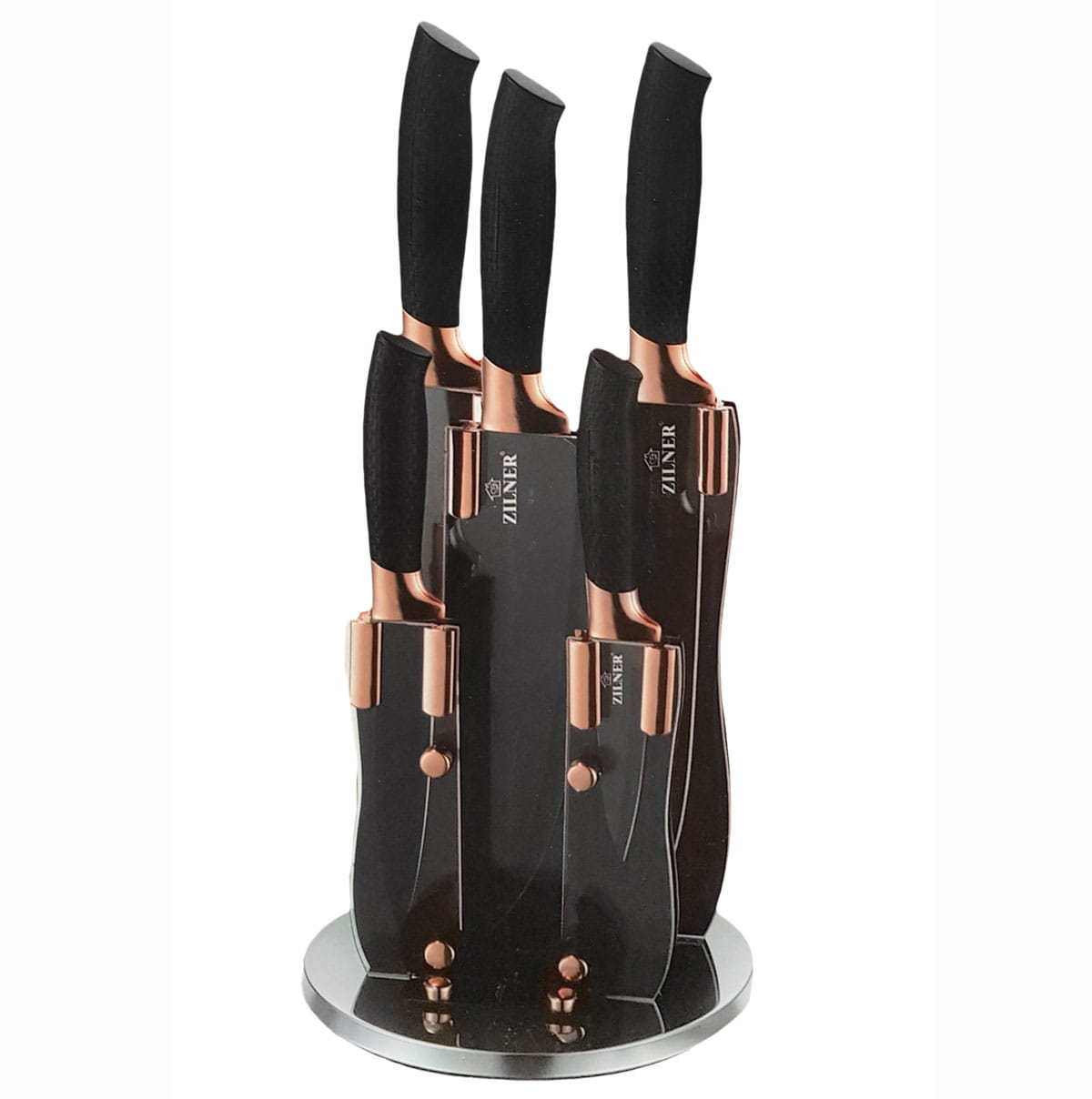 Zilner Rosegold Zl-5118 6-teiliges Beschichtetes Messerset