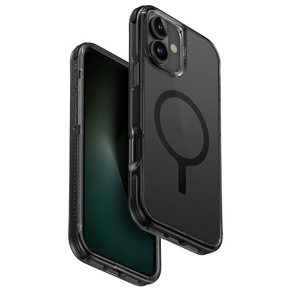 Uniq Combat Iphone 16 Plus Hülle 6,7" Mit Magclick-ladefunktion, Schwarz/carbonschwarz