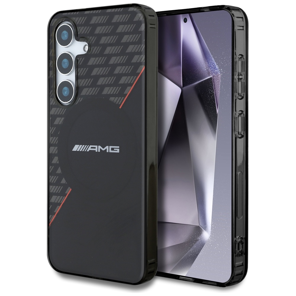 Amg Double Layer Rhombs Magsafe Hülle Für Samsung Galaxy S25 Schwarz Und Rot