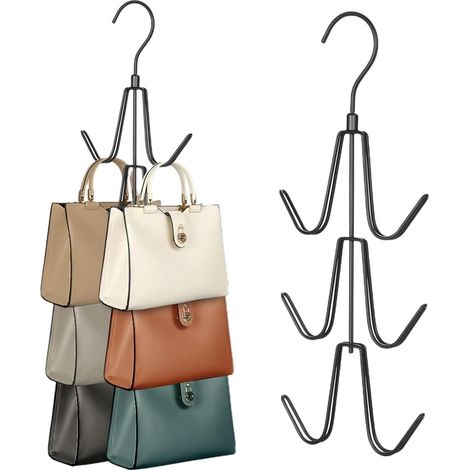 2-teiliger Schalhalter, Krawattenhalter, Gürtelorganizer, Multifunktionaler Hänge-taschenhalter, Drehbarer Gürtel- Und Krawattenhaken-organizer Für Krawatten, Schals, Tücher Und Taschen