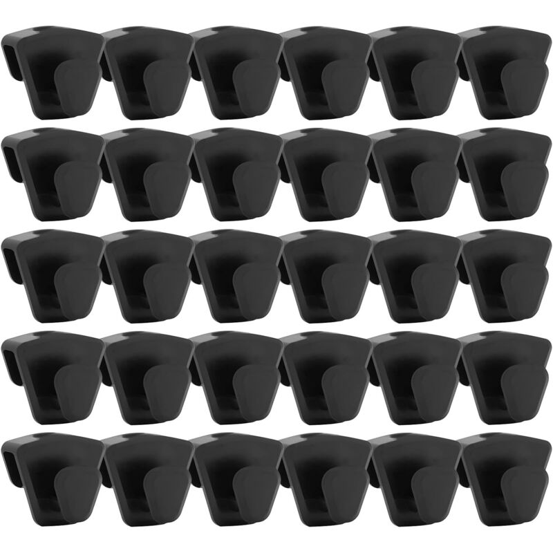 Set Mit 30 Platzsparenden Kleiderhaken. Stabile Haken Zur Aufbewahrung Von Kleidung Im Kleiderschrank Und Badezimmer (schwarz)