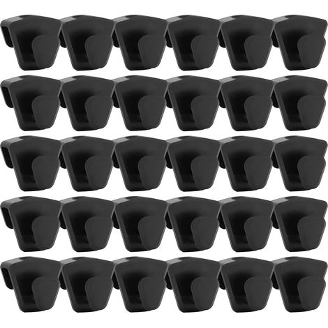 Set Mit 30 Kleiderhaken, Platzsparende Verbindungshaken, Robust, Zum Aufhängen Von Kleidung In Kleiderschrank Und Badezimmer (schwarz)