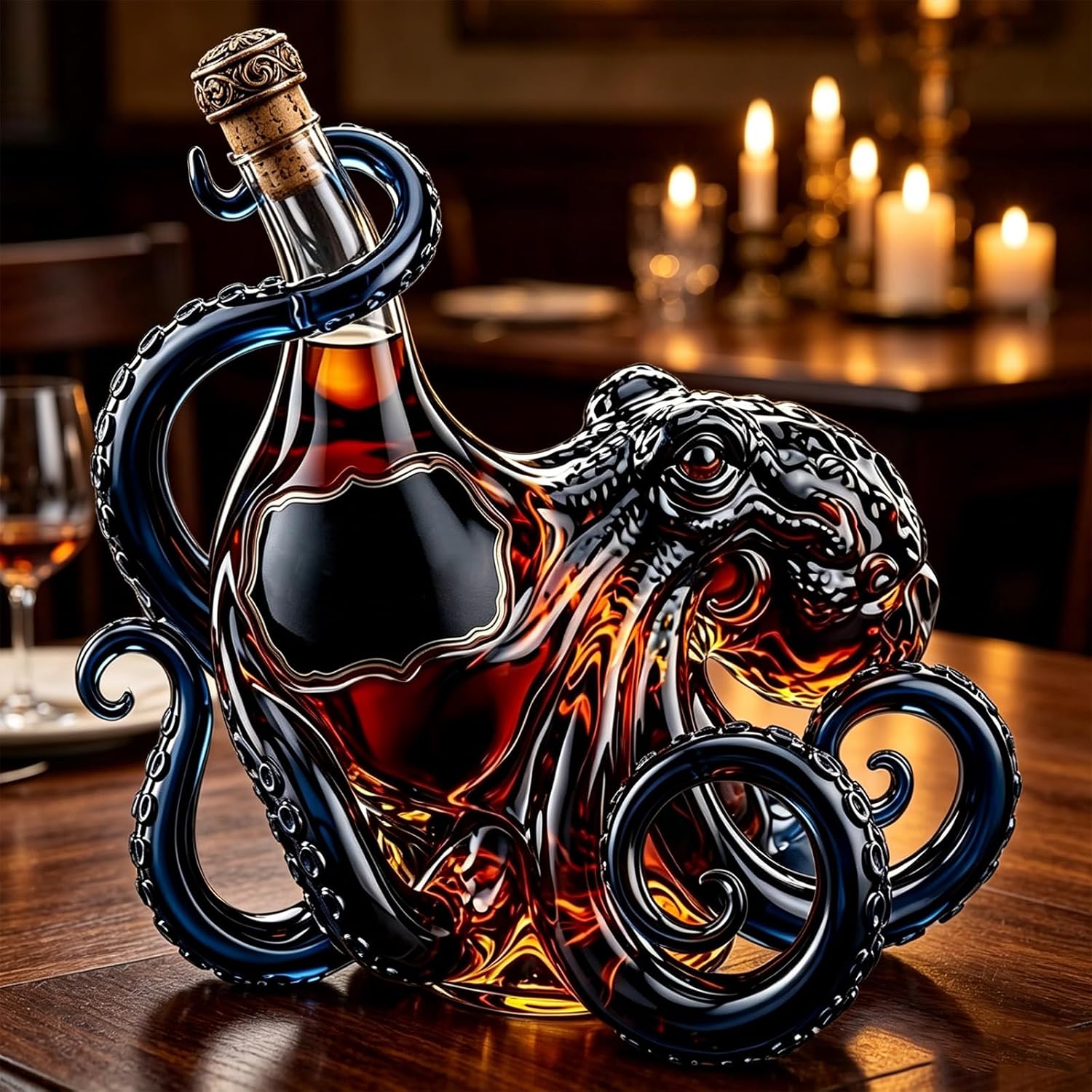 Bouteilles De Vin En Verre, Bouteilles En Verre Originales À Motifs D'Animaux, Carafes En Verre Artisanales Pour Whisky Et Spiritueux, Décoration Pour Le Bar À Domicile