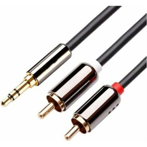 Rca-auf-3,5-mm-klinken-hifi-audiokabel Für Smartphones, Tablets, Heimkinoanlagen, Lautsprecher, Hifi-systeme, Fernseher Usw. (2 M)