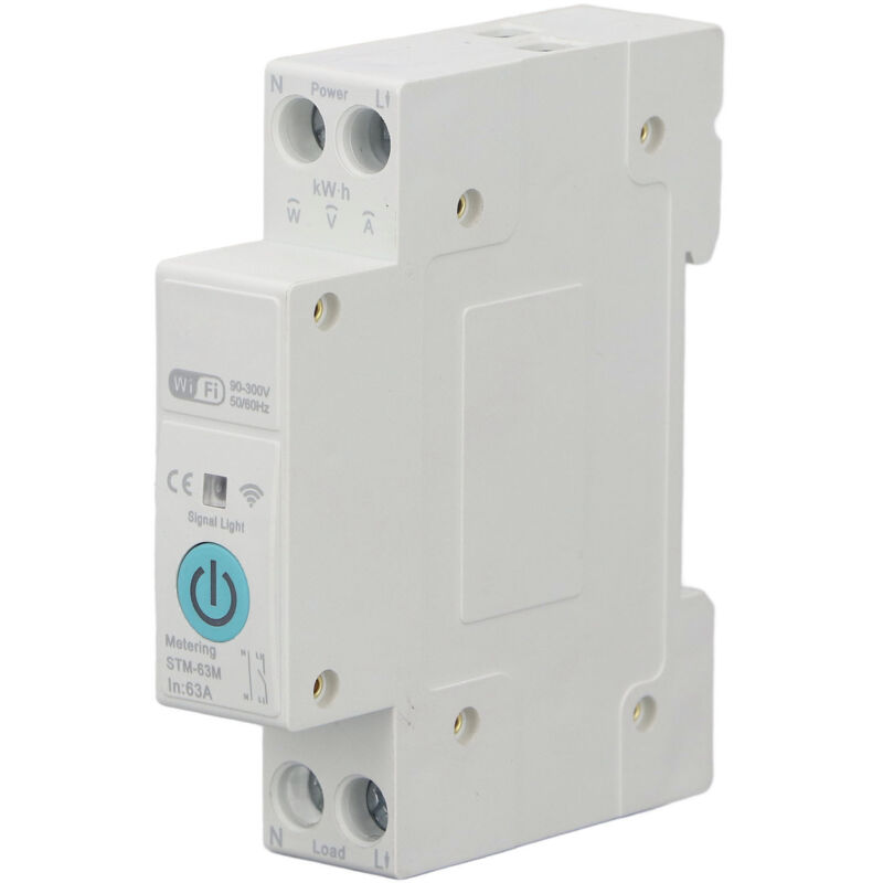 Intelligenter Wlan-schalter 1p 63a, Manueller, Ferngesteuerter Und Sprachgesteuerter Leitungsschutzschalter Mit Leistungsmessung Für Tuya 90-300v