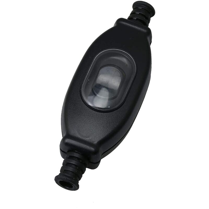 Kabel-ein-/aus-wippschalter, 250 V, Wasserdichter Inline-schalter, Ip65, Für Schlafzimmerlampen Und Außenbereiche, Schwarz