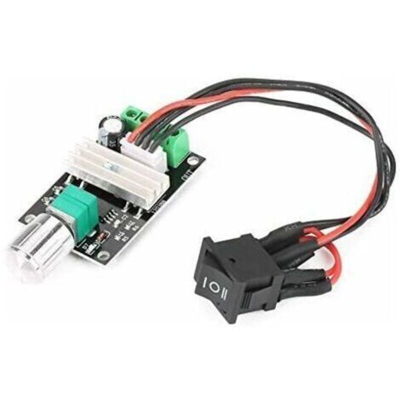 Tigrezy 12-volt-motordrehzahlregler, Gleichstrommotorregler, Reversibler 6-v-, 12-v- Und 24-v-3-a-pwm-motordrehzahlregler Mit Schalter