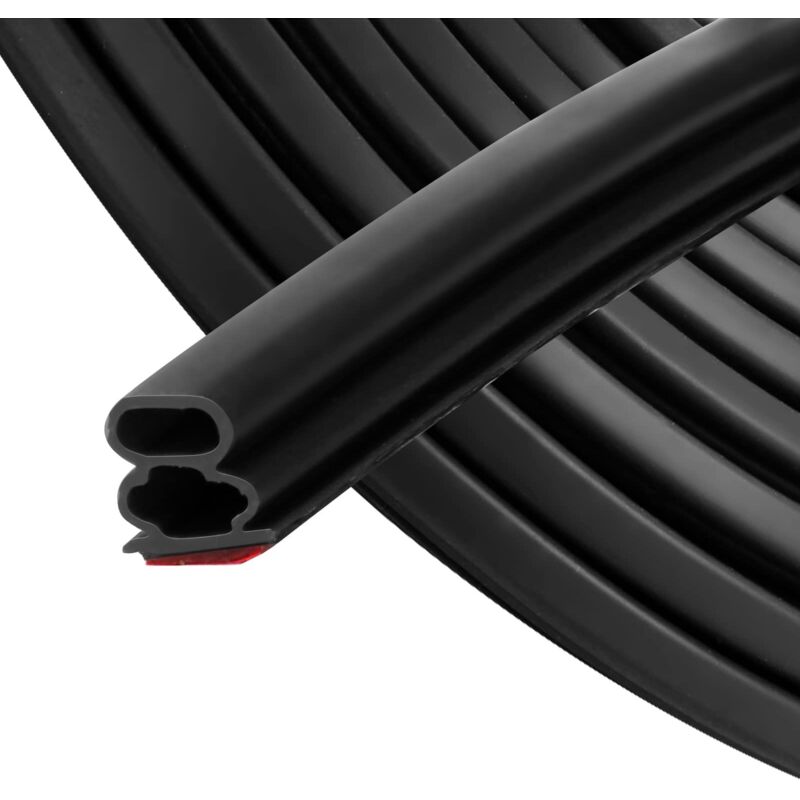 Schwarzer Selbstklebender Dichtungsstreifen 10 Mm X 10 Mm Für Türen Und Fenster, Gummidichtung/stoßschutz/schallschutz/wasserdicht/staubdicht, 6 M