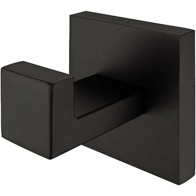 Schwarze Kleiderhaken, Handtuchhaken Aus Edelstahl 304 Für Badezimmer, Wandmontierte Verchromte Wandhaken, Rostfrei Und Wasserdicht Für Küche, Bad Und Schrank, Mattschwarze Oberfläche