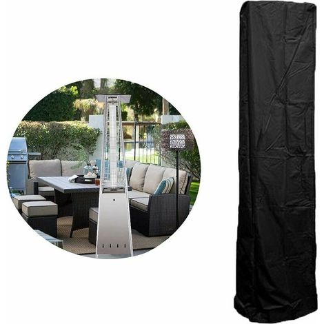 Wasserdichte Schutzhülle Für Terrassenheizstrahler, Winddicht Und Uv-beständig, Schutzhülle Aus Oxford-gewebe Für Terrassenheizstrahler, Schwarz (221 X 53 X 61 Cm)